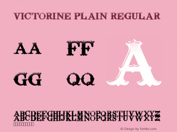 Victorine Plain Regular Version 1.00 August 28, 2010, initial release Font Sample