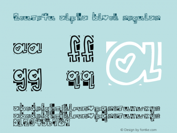 2Cute4U Alpha Block Regular Version 2.00 October 14, 2010 Font Sample