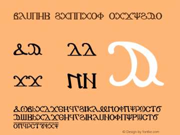 Coptic Letters Regular Version 1.00 January 1, 2010, initial release Font Sample