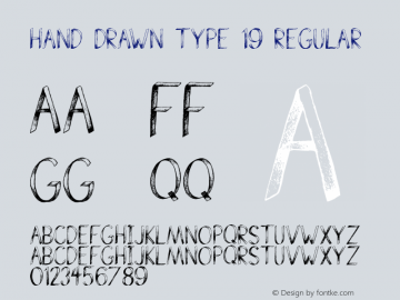 Hand Drawn Type 19 Regular Version 1.00 June 1, 2010, initial release图片样张