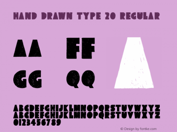 Hand Drawn Type 20 Regular Version 1.00 June 1, 2010, initial release图片样张