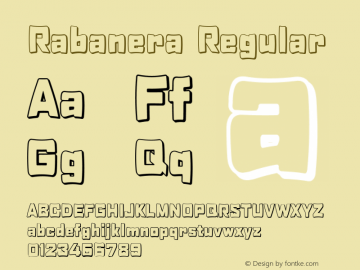 Rabanera Regular Version 002.000 Font Sample