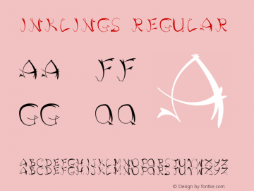 Inklings Regular Version 1.7 Font Sample