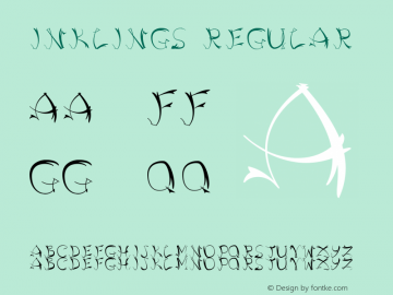 Inklings Regular Version 1.8 Font Sample