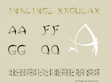 Inklings Regular Version 1.8 Font Sample