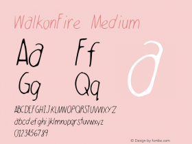 WalkonFire Medium Version 001.000 Font Sample