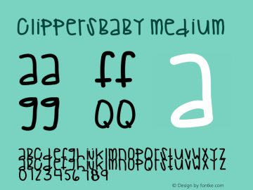 ClippersBaby Medium Version 001.000 Font Sample