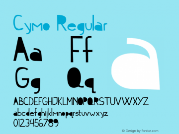 Cymo Regular Version 1.000 Font Sample