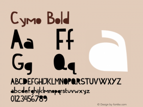 Cymo Bold Version 1.000 Font Sample