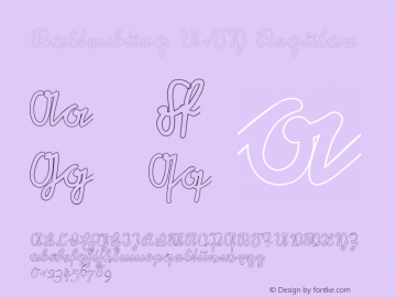 Rastenburg U1SY Regular Version 0.000 2013 initial release Font Sample