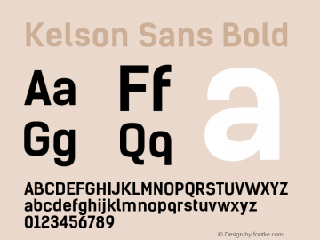 Kelson Sans Bold Version 001.001图片样张