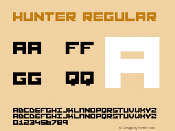 Hunter Regular Macromedia Fontographer 4.1.5 07.11.2000图片样张