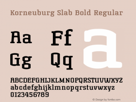 Korneuburg Slab Bold Regular Version 11.002图片样张