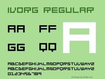 Ivorg Regular Macromedia Fontographer 4.1.5 07.11.2000 Font Sample