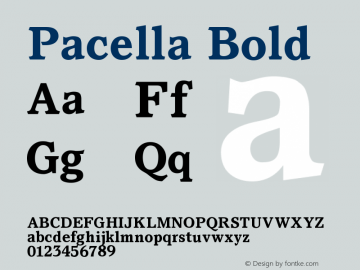 Pacella Bold Version 001.000图片样张