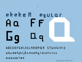 ekeke Regular Version 1.0 Font Sample