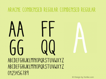 Aracne Condensed Regular Condensed Regular Version 1.001图片样张