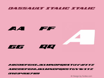 Dassault Italic Italic Version 1.0; 2013图片样张