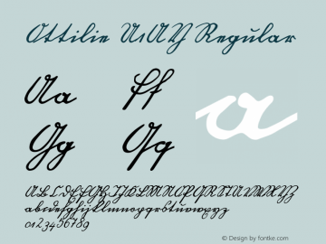 Ottilie U1AY Regular Version 0.000 2013 initial release Font Sample