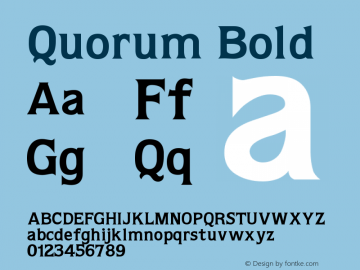 Quorum Bold Version 001.000图片样张