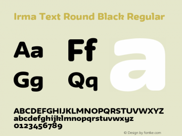 Irma Text Round Black Regular Version 1.000图片样张