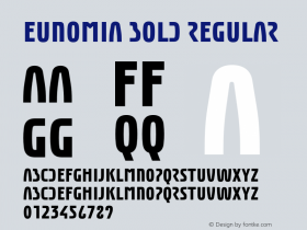 Eunomia Bold Regular Version 1.000;PS 001.000;hotconv 1.0.70;makeotf.lib2.5.58329 Font Sample