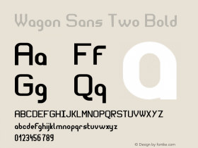 Wagon Sans Two Bold Version 1.0 Font Sample