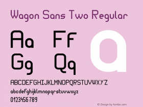 Wagon Sans Two Regular Version 1.0 Font Sample