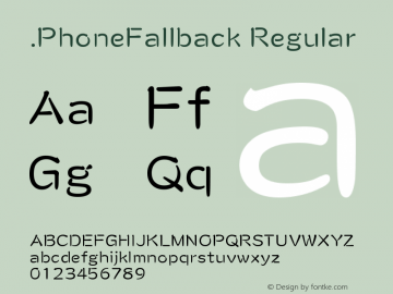 .PhoneFallback Regular 7.0d12e1图片样张