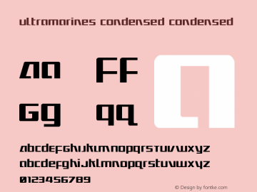 Ultramarines Condensed Condensed Version 1.0; 2013图片样张