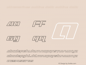 Ultramarines Outline Italic Outline Italic Version 1.0; 2013 Font Sample