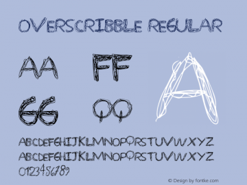 OverScribble Regular Version 1.00 February 2, 2013, initial release图片样张