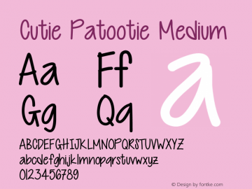 Cutie Patootie Medium Version 001.000图片样张