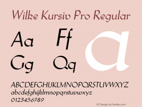 Wilke Kursiv Pro Regular Version 2.1图片样张