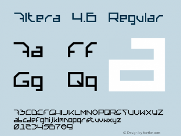 Altera 4.6 Regular Version 4.6 Font Sample