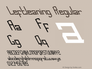 Leftleaning Regular Version 1.0图片样张