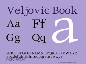 Veljovic Book Version 001.000 Font Sample