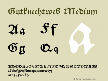 Gutknechtweb Medium Version 001.02 Font Sample