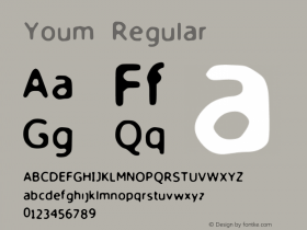 Youm Regular Version 1.00 February 12, 2013, initial release Font Sample