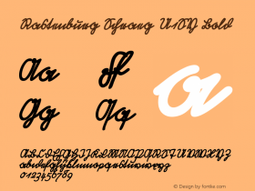 Rastenburg Schraeg U1SY Bold Version 0.000 2013 initial release图片样张