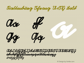 Rastenburg Schraeg U1SY Bold Version 0.000 2013 initial release Font Sample