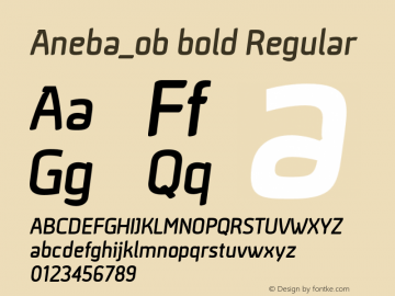 Aneba_ob bold Regular Version 1.001;PS 001.001;hotconv 1.0.70;makeotf.lib2.5.58329 Font Sample