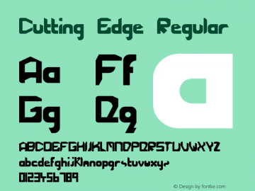 Cutting Edge Regular Version 1.0 Font Sample