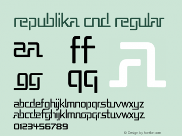 Republika Cnd Regular Version 1.0; 2000;图片样张