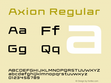 Axion Regular OTF 1.000;PS 001.000;Core 1.0.34;com.myfonts.easy.typeinnovations.axion.regular.wfkit2.version.3Gpg图片样张