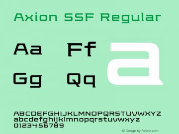 Axion SSF Regular OTF 1.000;PS 001.000;Core 1.0.34图片样张
