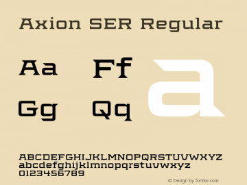 Axion SER Regular OTF 1.000;PS 001.000;Core 1.0.34图片样张