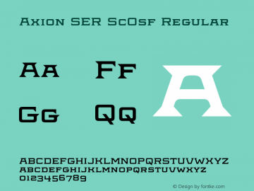 Axion SER ScOsf Regular OTF 1.000;PS 001.000;Core 1.0.34图片样张