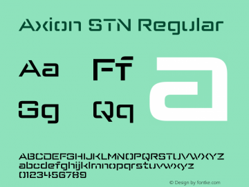Axion STN Regular OTF 1.000;PS 001.000;Core 1.0.34图片样张
