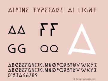 Alpine Typeface A1 Light Version 1.000图片样张